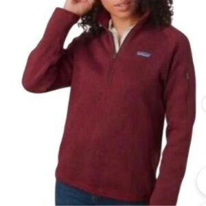 Patagonia Maroon Women's Quarter-Zip Fleece XS burgandy
